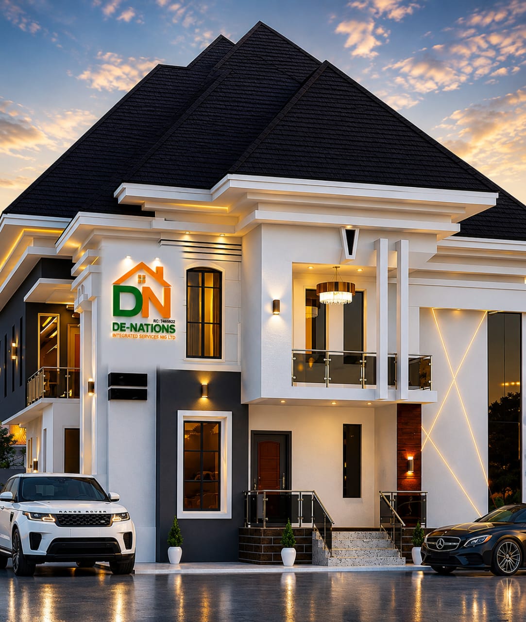4-bedroom duplex sample design angle 1, completed build by DE-NATIONS Integrated Services, Imo State
