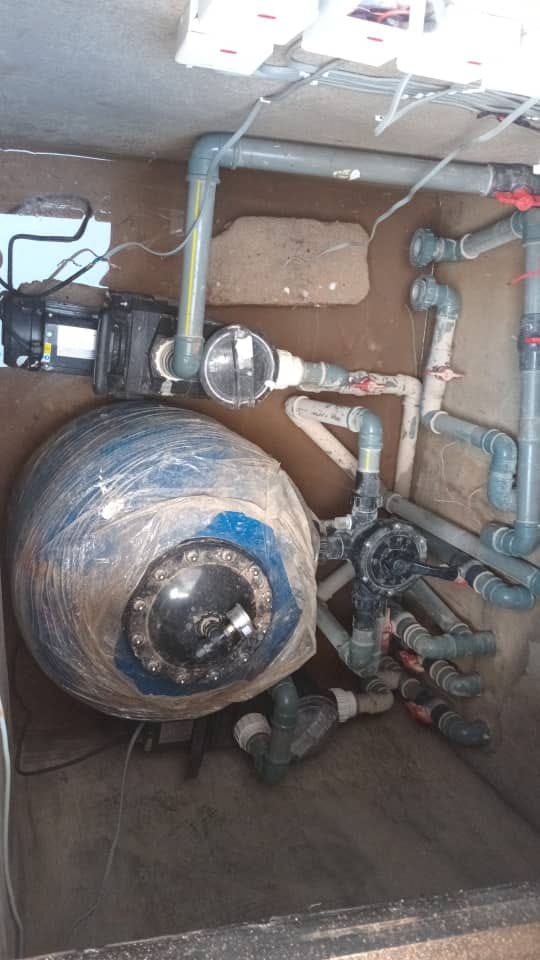 Pool filtration and engine room