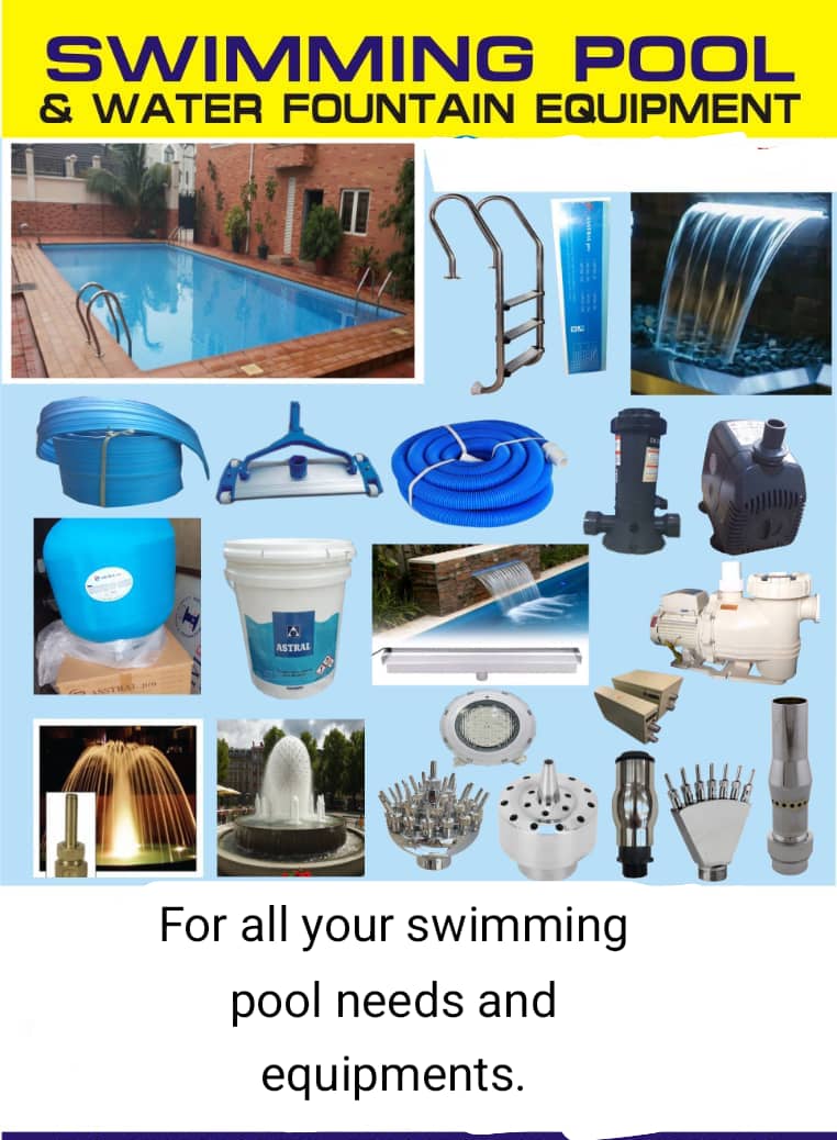 Overview of various swimming pool equipment used by DE-NATIONS