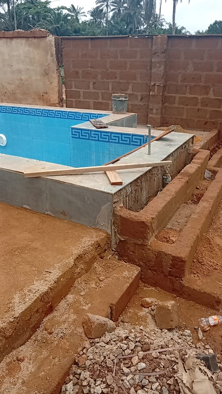 During pool construction, angle 2