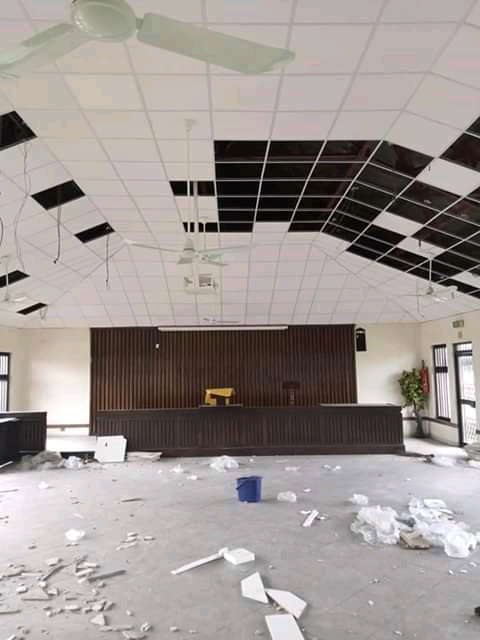 Completed DE-NATIONS suspended ceiling installation, second view