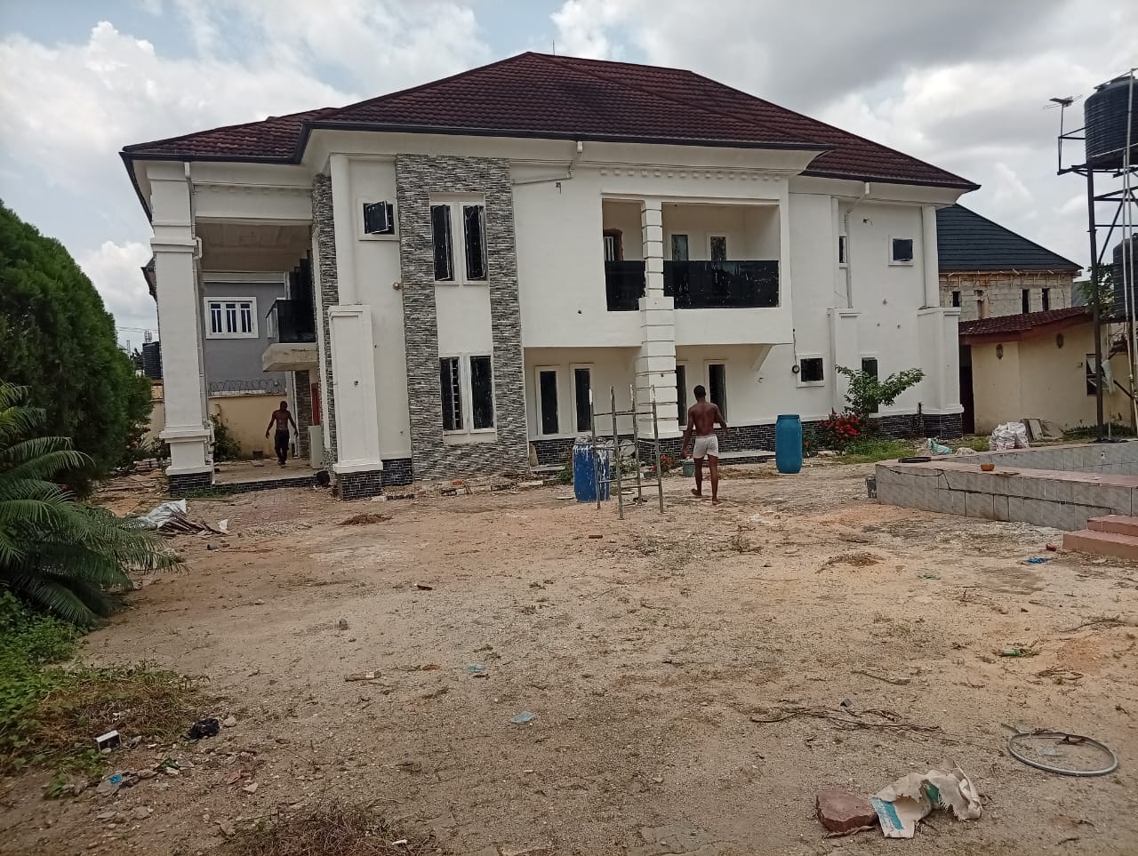 House after renovation, side view